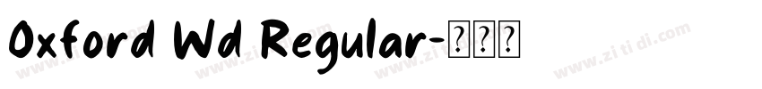 Oxford Wd Regular字体转换